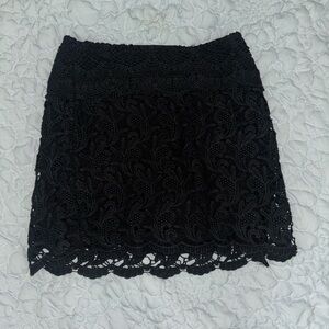 Pins & Needles Black Lace Mini Skirt